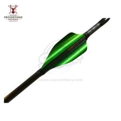 Plume Spin Round 50 mm par 50 - XS Wings - Gaucher / Vert M&eacute;tallique