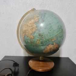 ANCIEN MAPPEMONDE ART DECO