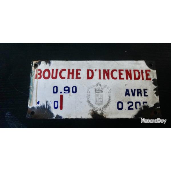 PETITE PLAQUE EMAILL�E BOUCHE INCENDIE