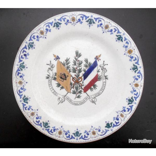Assiette comm�morative de la vsite de la flotte russe  � Toulon en 1893