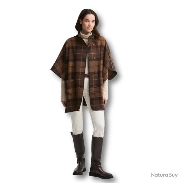 Cape en Laine Judith Barbour - Shadow Muted Tartan - cape Judith L