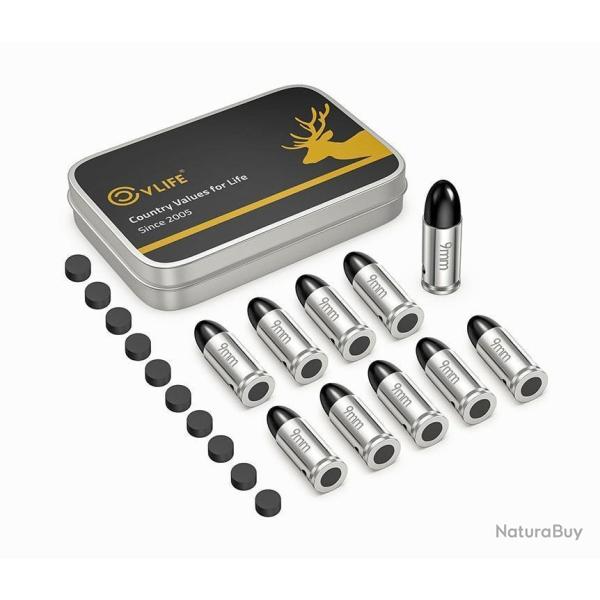 Boite de 10 cartouches de manipulation CVLife 9mm - 1� SANS PRIX DE RESERVE