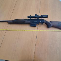 Carabine lin&eacute;aire Verney Carron L'inertie 300WM avec lunette Microdot 1-6/24