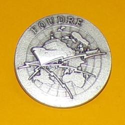 MARINE : Le FOUDRE, rondache argent&eacute;e, 35 millim&egrave;tres, FABRICANT F.I.A LYON   ,HOMOLOGATION SANS, ET