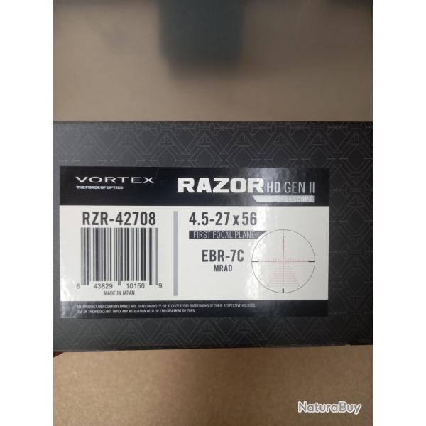 Vortex Razor HD Gen II 4.5-27x56 - EBR-7C FFP