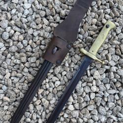 Ba&iuml;onnette Italienne Vetterli Carcano 70-87-16 D'urgence Manche En Laiton Italie WW1