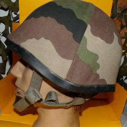 CASQUE MILITAIRE LOURD MODELE F1 DE L'ARMEE FRANCAISE DE 1988  , FABRICATION FRANCAISE DUNOIS