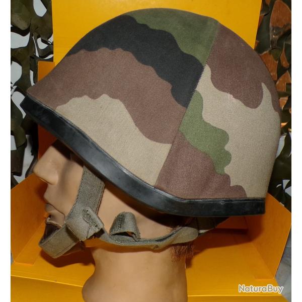 CASQUE MILITAIRE LOURD MODELE F1 DE L'ARMEE FRANCAISE DE 1988  , FABRICATION FRANCAISE DUNOIS