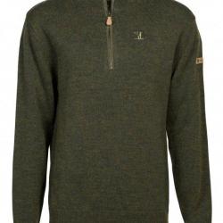 Pull Chasse Femme col chemin&eacute;e brod&eacute; PERCUSSION-XS