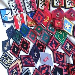 Lot  losanges mod&egrave;le 45,pattes de col ,insignes divisionnaire
