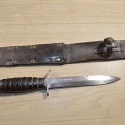 Couteau de combat USM3 Imperial Fourreau USM6 Indo Indochine  Fran&ccedil;ais Poignard 1 er type USA