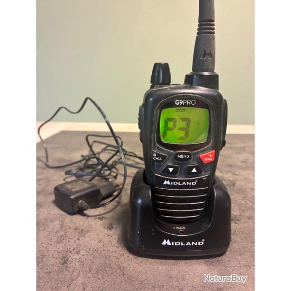 Midland g9 pro + chargeur