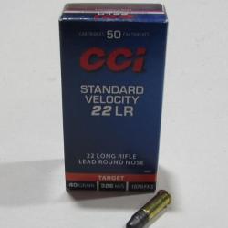 lot de 2500 cartouches de 22Lr de marque CCI standard poids 40grs