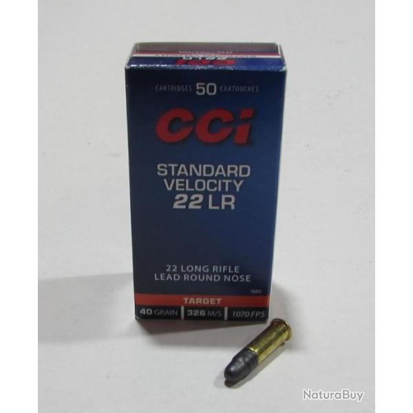 lot de 2500 cartouches de 22Lr de marque CCI standard poids 40grs