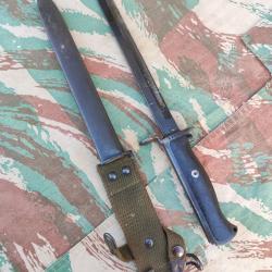 Ba&iuml;onnette norv&eacute;gienne mod&egrave;le 1894 modifi&eacute;e pour M1 Carbine US M1 carabine rare