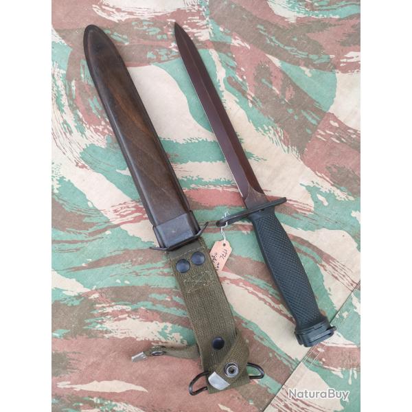 Ba�onnette allemande US M7 L fabrication Eickhorn Allemagne de l'Ouest M16 OTAN NATO STANAG v3