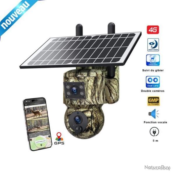 Cam�ra de Chasse 360� GPS 4G RoG V2 Double Objectif Solaire