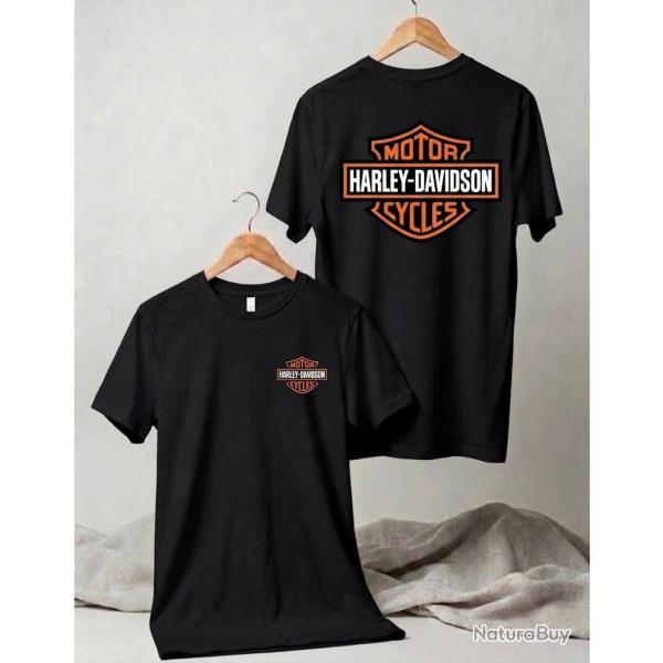 T-Shirt HARLEY DAVDSON MOTOR CYCLES Noir