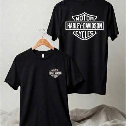 T-Shirt HARLEY DAVDSON MOTOR CYCLES Noir & Blanc