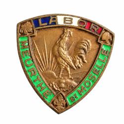 Insigne Boutonni&egrave;re Jeunesse Meurthe-et-Moselle - Ann&eacute;es 1930-1940 - Coq