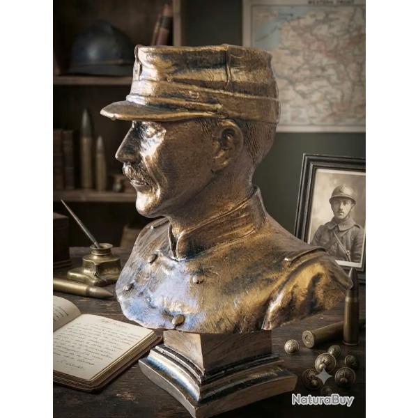 Buste sur socle d'un Soldat Fran�ais de 14 en tenue M-1870