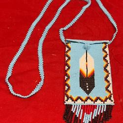 Pochette tour de cou indien des plaines pow wow