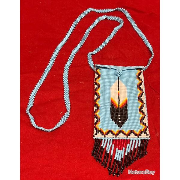Pochette tour de cou indien des plaines pow wow