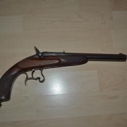 pistolet de salon mariette cal 9mm percuteur flottant canon sign&eacute;