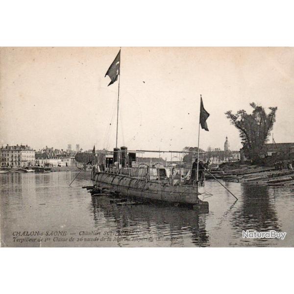 Carte postale ancienne Chalon-sur-Sa�ne, torpilleur -N�8677