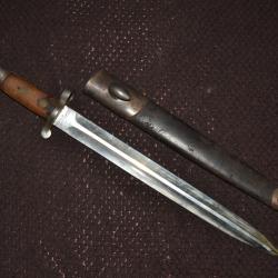 ba&iuml;onnette anglaise MKII Mod 1888 du fusil Lee Metford ou Greener 12/65 Mrk III en bel &eacute;tat