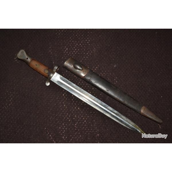 ba�onnette anglaise MKII Mod 1888 du fusil Lee Metford ou Greener 12/65 Mrk III en bel �tat