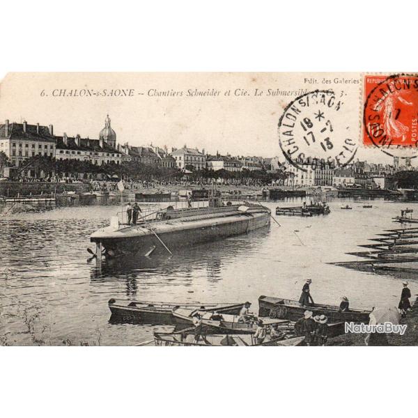 Carte postale Chalon-sur-Sa�ne, Chantiers Schneider et Cie, Le Submersible -N�8680