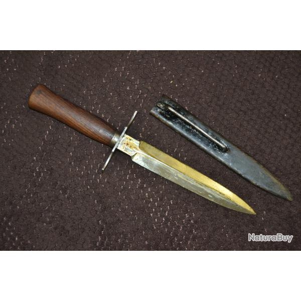 couteau de tranch�e vengeur superbe �tat dans sa graisse poilu guerre 14-18
