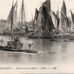 Carte postale ancienne Dunkerque Sous-Marin Ludion -N&deg;8681