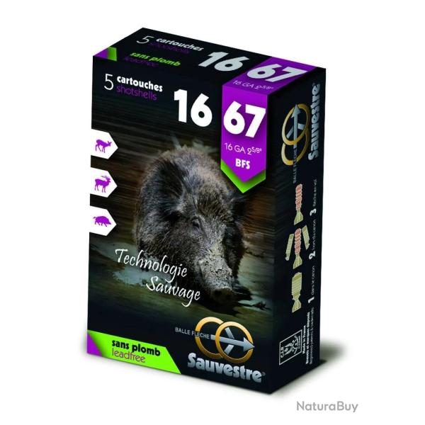 Balles Fl�ches BFS Sauvestre Calibre 16/67 Cuivre