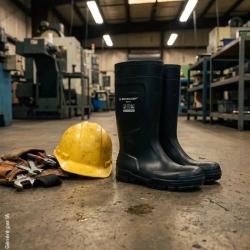 Bottes de s&eacute;curit&eacute; Dunlop Work-It noires S5 SR FO LG 41