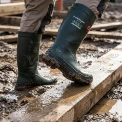 Bottes de travail Dunlop TerraPRO Purofort vertes O4 47