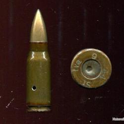 7.92 x 33 kurz Sturmgewehr - Allemagne 1944 - balle cuivre - marquage : fva 44