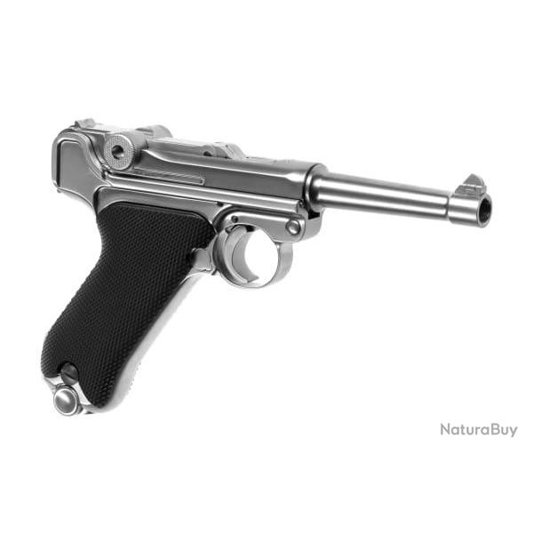 WE P08 Full Metal GBB - Silver - Ref 10116141500