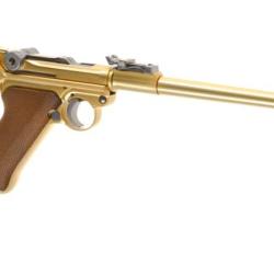 WE P08 8 Inch Full Metal GBB - Gold - Ref 10229240800