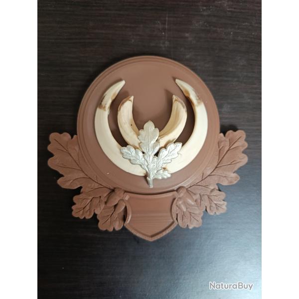 Eccuson plaque murale sanglier d�fense