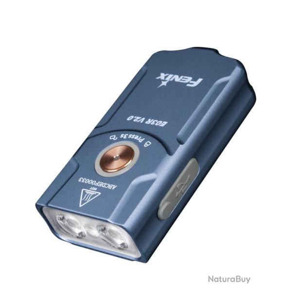FENIX - E03RV2 BLEU - Lampe porte-cl�s en m�tal - 500 LUMENS