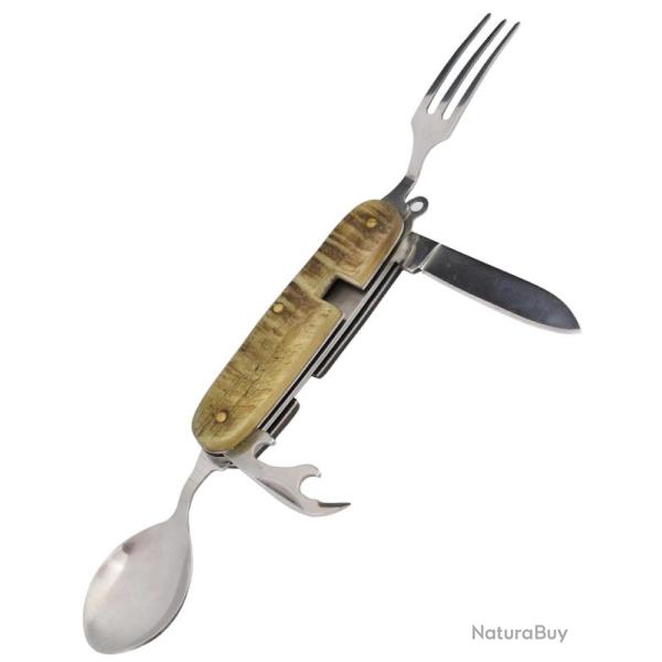 MAXKNIVES - P04BE - Couverts pique-nique - Manche corne de b�lier