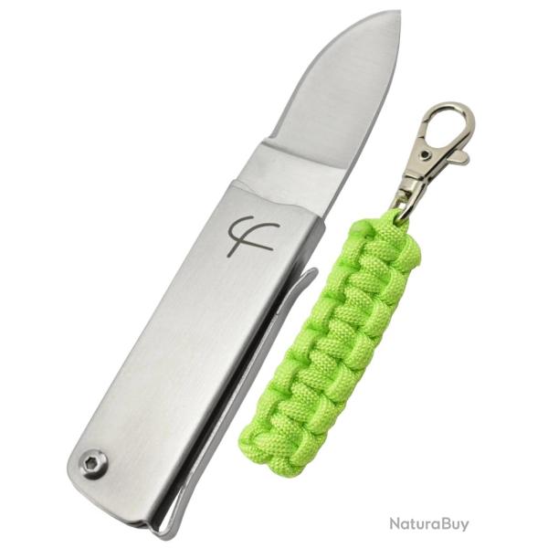 FRED PERRIN - MK114VC - Couteau pliant avec porte-cl�s paracorde vert clair