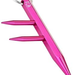 PIRANHA - PKB3R - Kubotan exagonal trois pointes 130mm rose