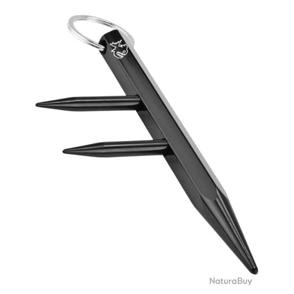 PIRANHA - PKB3N - Kubotan exagonal trois pointes 130mm noir
