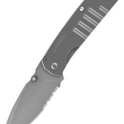 SCHRADE - SCH304MS - Lame Drop Point partiellement dentel&eacute;e