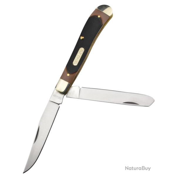 SCHRADE - 94OT - Old Timer Couteau de poche � deux lames Trapper Gunstock