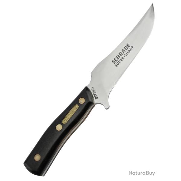 SCHRADE - 15OT - Old Timer Couteau fixe lame acier 7Cr17 et manche polym�re