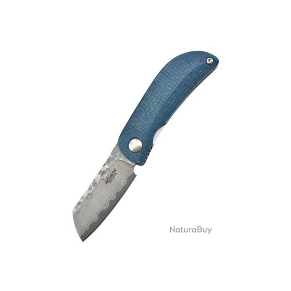 MCUSTA - MC212D - Lame Damas San-Mai, Manche Micarta Bleu et Noir
